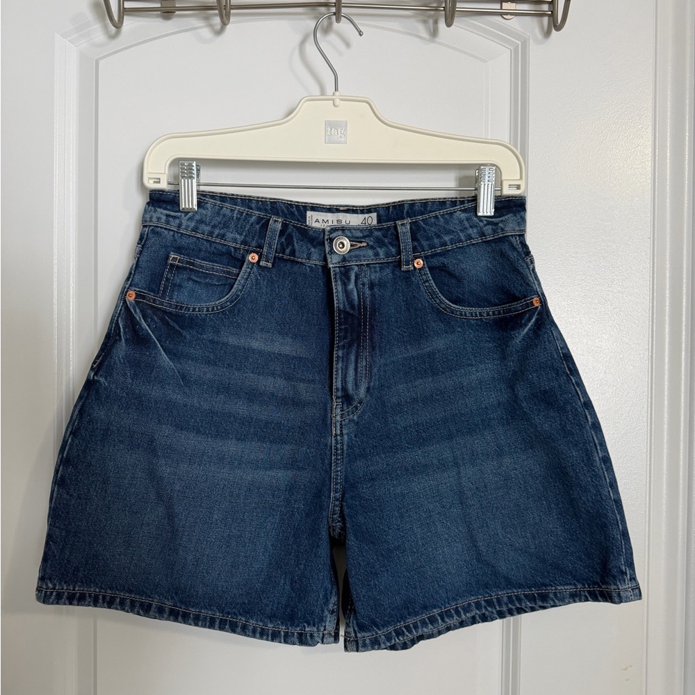 Amisu Indigo Denim Shorts